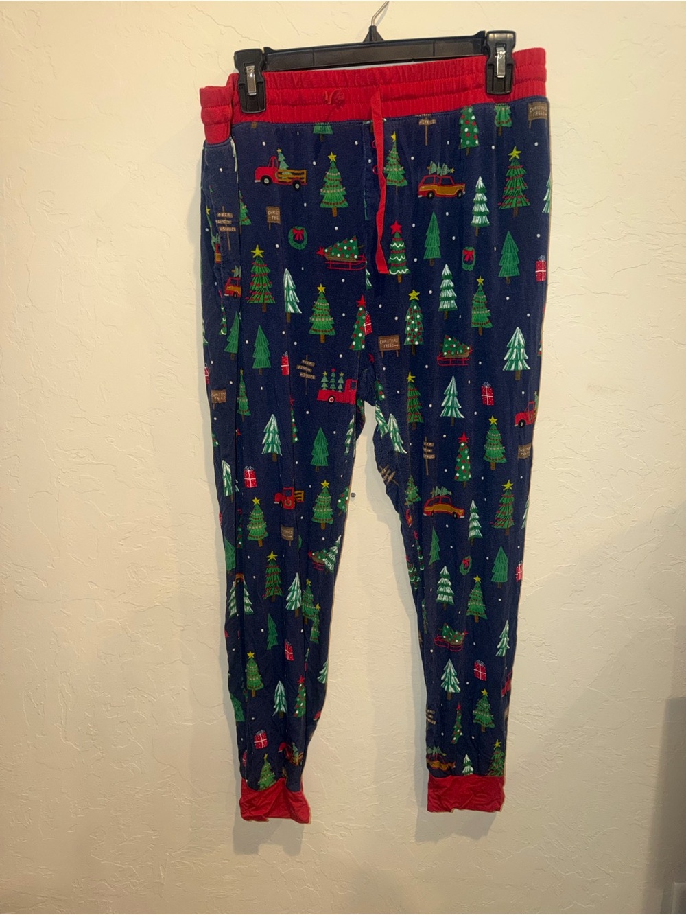 Little Sleepies Christmas Tree Traffic womens pants XL